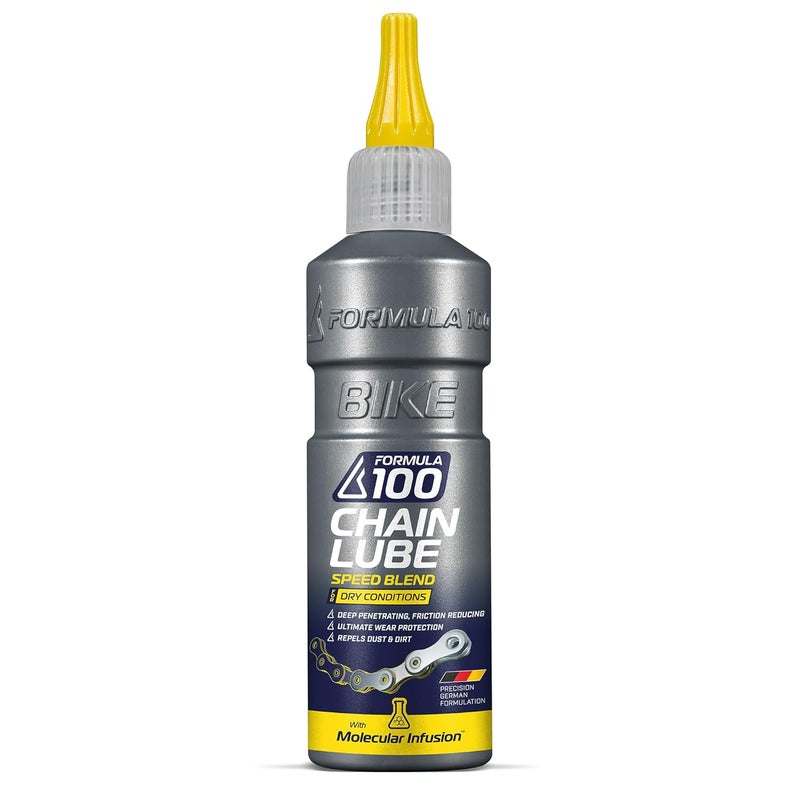 Formula 100 Dry Conditions Bike Chain Lube – Dry Weather Lubricant for Bicycles & Electric Bikes – Deep Penetration, Extends Lifetime, Protects Against Corrosion – 120ml (4.06 oz) - Image 1